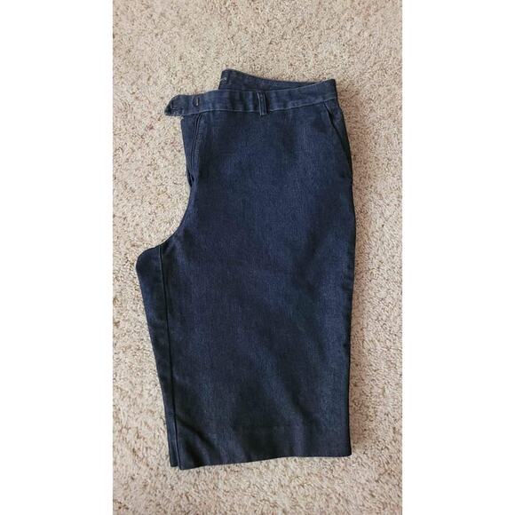 Josephine Chaus Dark Wash Denim Bermuda Shorts Size 8 Cotton Blend - Picture 5 of 5